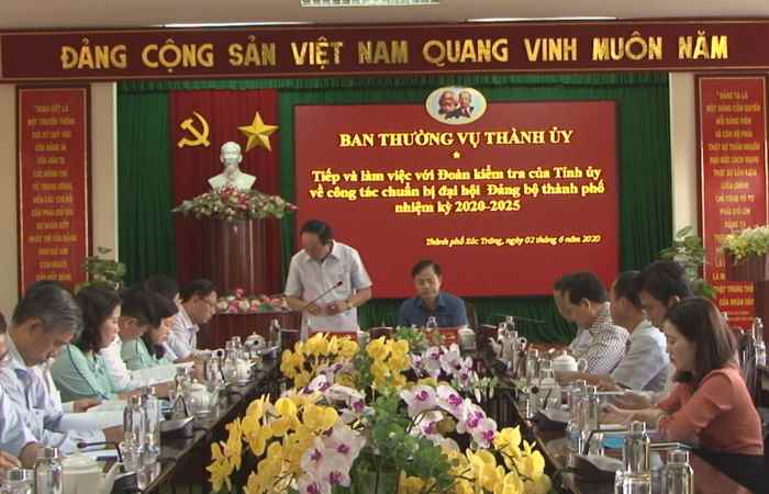 Tiến tới Đại hội Đảng - Đảng bộ TP Sóc Trăng củng cố tổ chức, triển khai chương trình thực hiện Nghị quyết (13-08-2020)